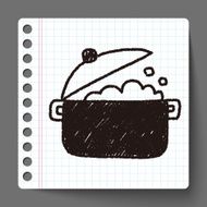 kitchenware pot doodle drawing N3