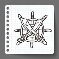 knife and Rudder doodle N2