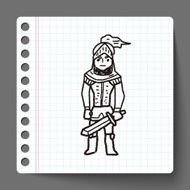 knight doodle N8