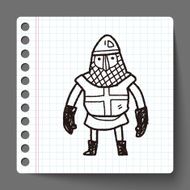 knight doodle N10
