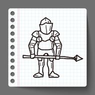 knight doodle N12