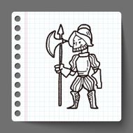 knight doodle N14