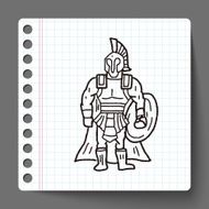 knight doodle N19