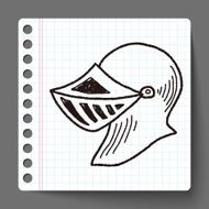 knight helmet doodle N2