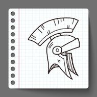 knight helmet doodle N4
