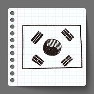 Korea flag doodle N2