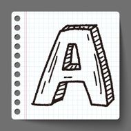 letter a doodle N2