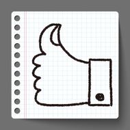 Like thumb doodle drawing N3