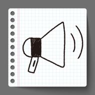 loudspeaker doodle drawing N3