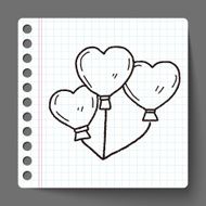 love balloon doodle N2
