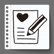 love letter doodle drawing N8