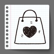 love shopping bag doodle N2