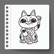 Lucky Cat doodle N2