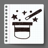 magic hat doodle drawing N3