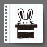 magic rabbit doodle drawing N5