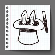 magic rabbit doodle drawing N6