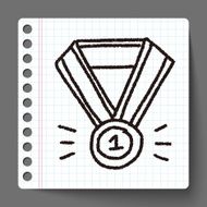 Medal doodle drawing N8