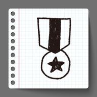 Medal doodle drawing N10