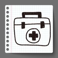 medical box doodle drawing N17