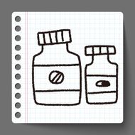medicine bottle doodle drawing N4