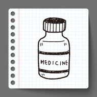 medicine bottle doodle drawing N5