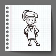 medieval people doodle N2