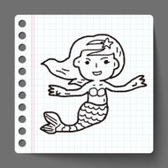 Mermaid doodle N3