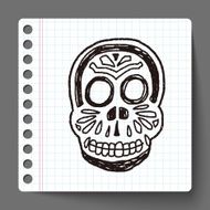mexican skull doodle N2