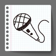 microphone doodle drawing N7