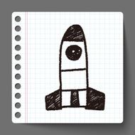 Missile doodle drawing N3