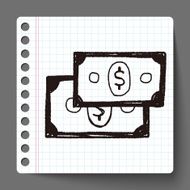 money bill doodle drawing N6