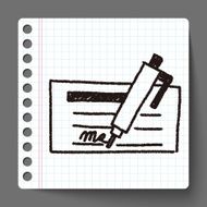 money check doodle drawing N5