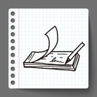 money check doodle drawing N6