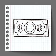 money doodle drawing N7