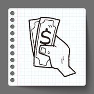 money doodle drawing N8
