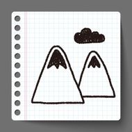 mountain doodle drawing N3