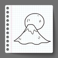 moutain sun doodle