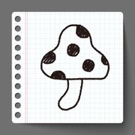 mushroom doodle drawing N3