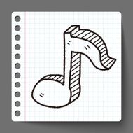 music note doodle N14