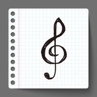 music note doodle N16