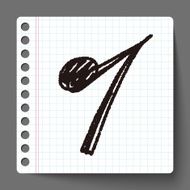 music note doodle N18