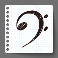 music note doodle N19