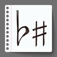 music note doodle N20