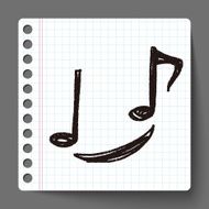 music note doodle N23