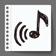 music note doodle N25