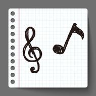 music note doodle drawing N11