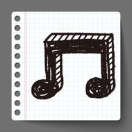 music note doodle drawing N12