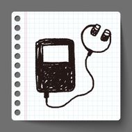 music player doodle drawing N6