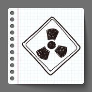 Nuclear power sign doodle