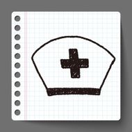 nurse hat doodle drawing N7